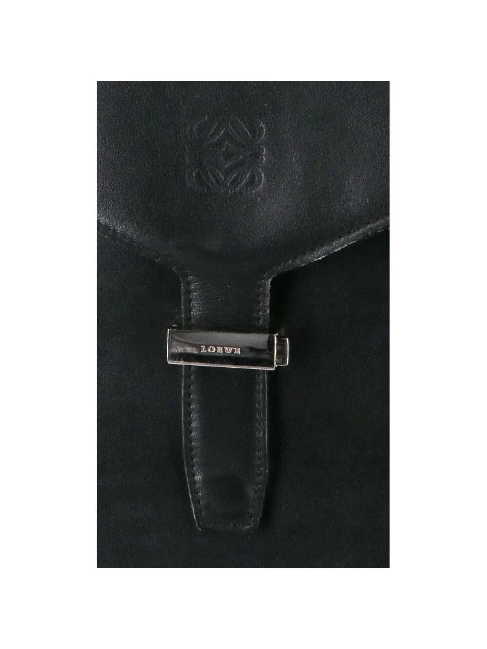 Loewe Anagram Leather Flap Business Briefcase
